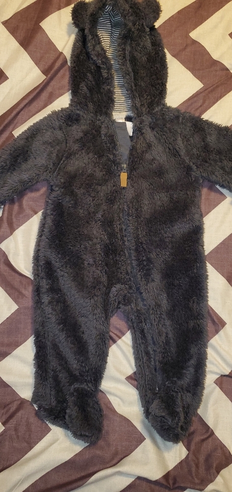 Carter's baby 3 month gray snowsuit NWT